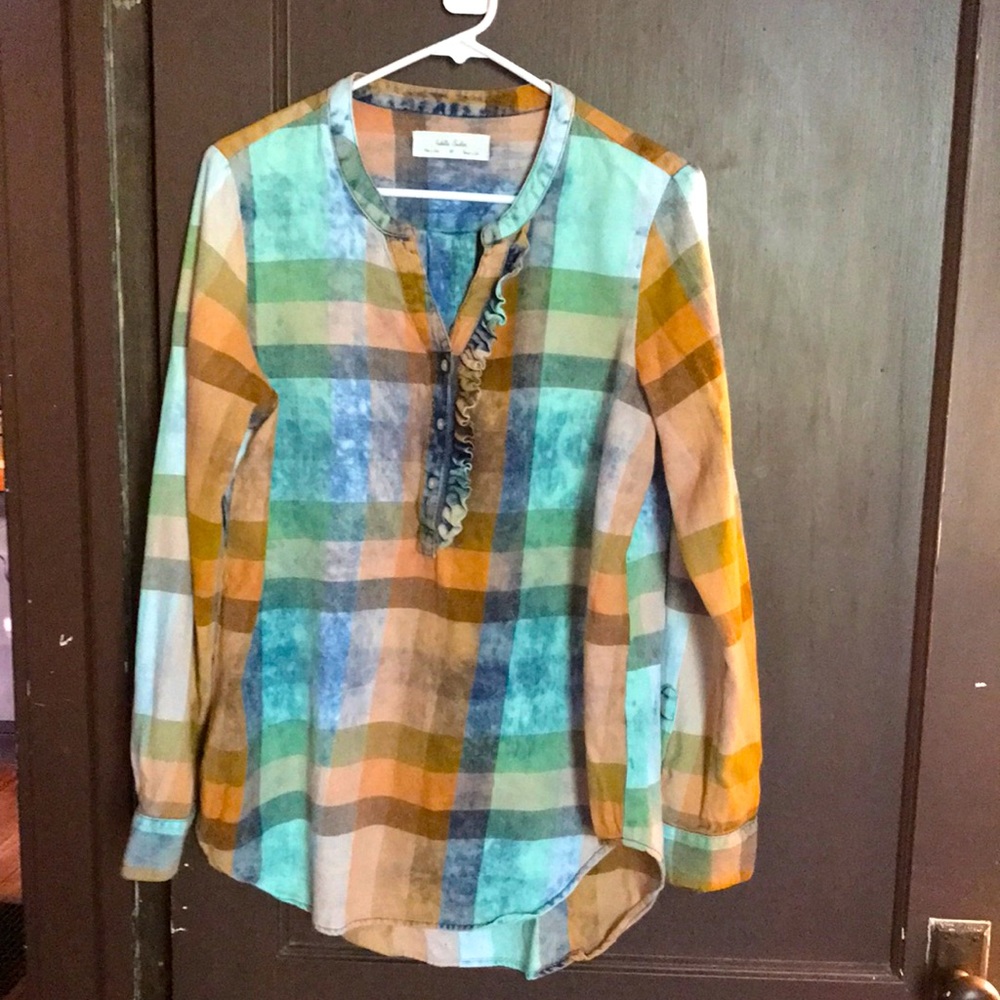Anthropologie Isabella Sinclair Distressed Flannel